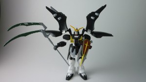 When I took it out of storage, there was a rubberband melting on his scythe. Some of the paint came off as I removed it. The panel lines on its legs was done with a mechanical pencil (LOL!)