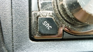 Power button of the car radio